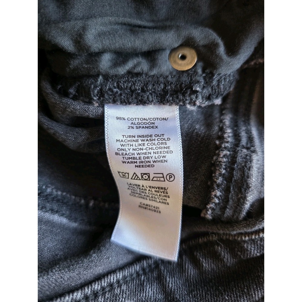 Loft Outlet Womens Size 16 Black Gray Denim Shorts 4 Inch Inseam Stretch Cotton - Picture 4 of 10